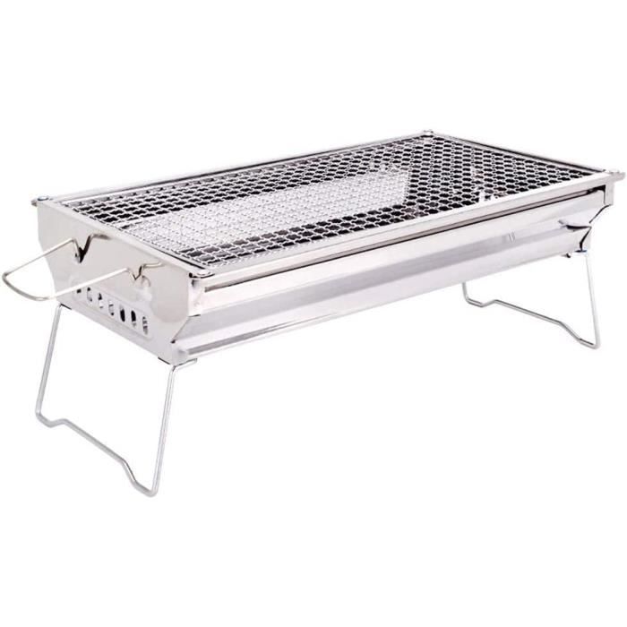 Mini Barbecue Rond Portable 10 Pouces - Grille Au Charbon En Fer Avec Filet Et Pieds, Parfait Pour Pique-nique Et Camping