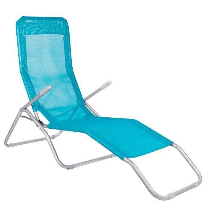 SPRINGOS® Fauteuil inclinable d'été basculante avec accoudoirs Réglage
