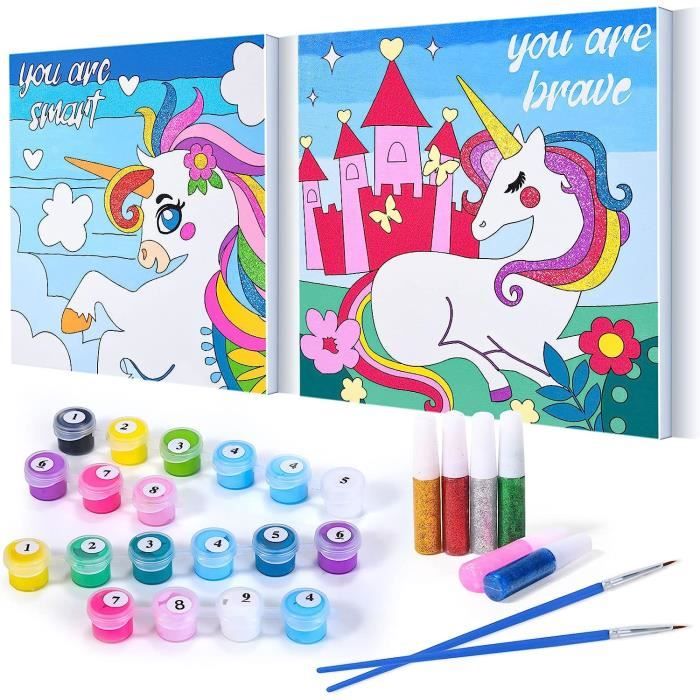 Cadeau licorne pour anniversaire d'enfant, set de coloriage ONE SIZE