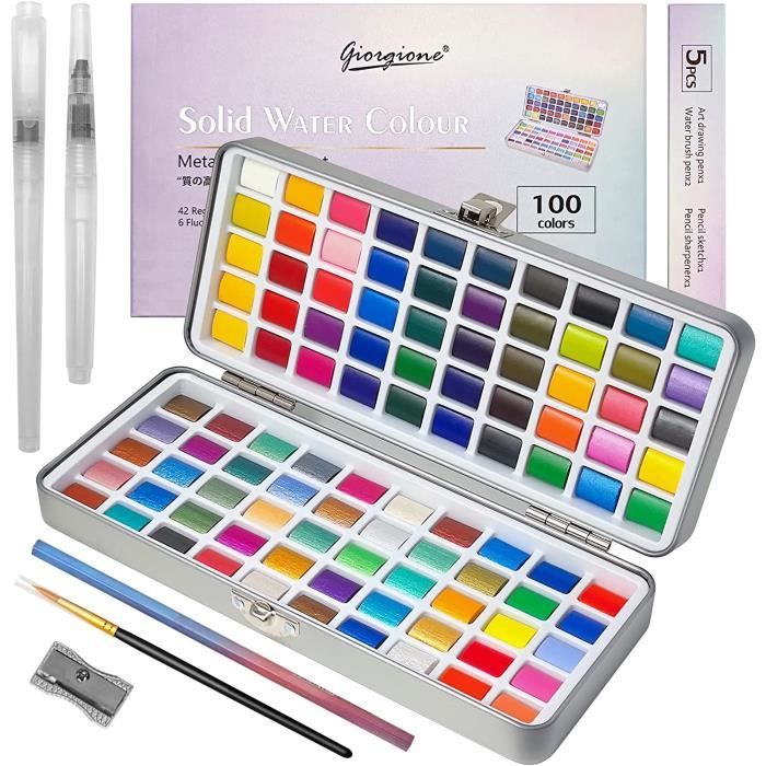Mini Palette Aquarelle,8 Grids Aquarelle De Voyage,Palette D'aquarelle