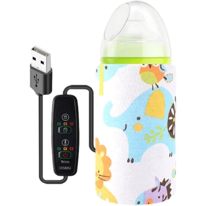 Funmo Chauffe-biberon Portable Pour Les Déplacements, Avec Fonction De Charge USB, Chauffe-biberon Pour La Maison, L'extérieur, La Voiture, Les Voyages