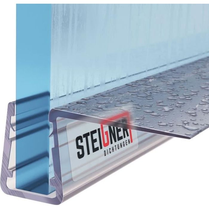 STEIGNER 200cm Joint de douche arrondi courb/é pour les vitres d/’une /épaisseur 3,5 mm// 4 mm// 5 mm UK04