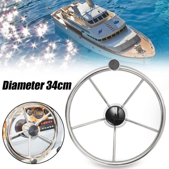 Capuchon Central Pour Volant De Bateau | Acier Inoxydable 316 | 2,5 Pouces | Snap-in