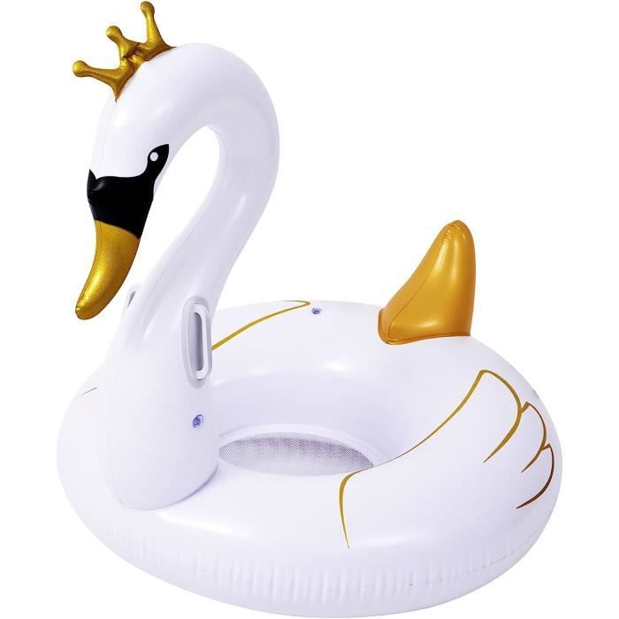 Bouée Flamingueo Vintage Bouée Piscine Géante Flamingueo 121x121cm - Matelas Gonflable Donut Vintage Pour Adulte Et Enfant