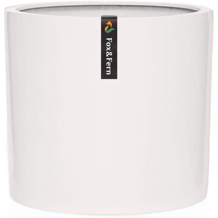 Fox Et Fougère Mid-century Moderne Plante Support Réglable – Largeur : 20,3 Cm Jusqu'à 30,5 Cm – Bambou – L'exception Blanc En Céramique Pot De Fleurs Pot De Fleurs Fits Pots Between