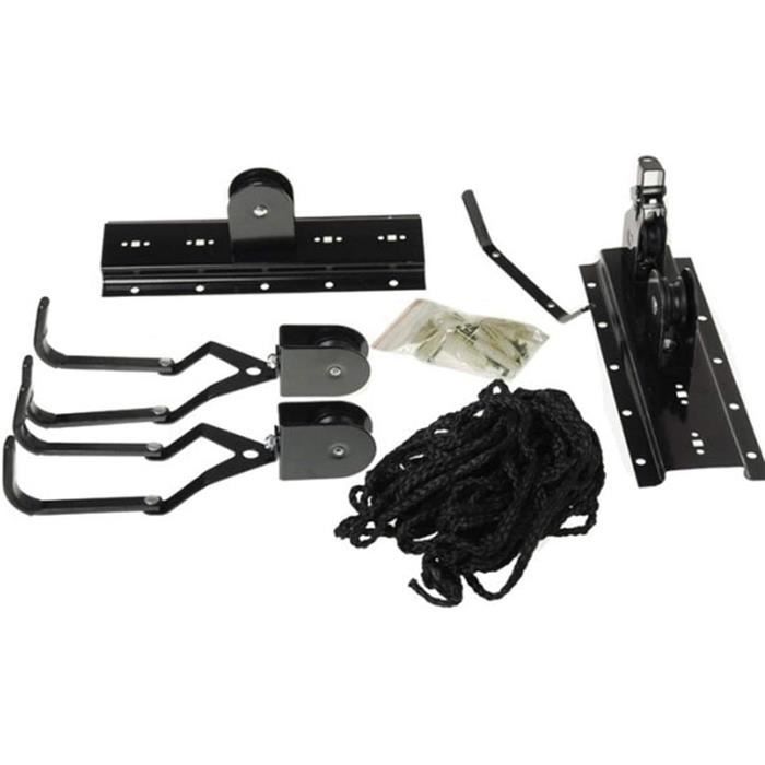 2 Crochets De Garage Muraux/plafond - Pour Ranger Vélo, échelle, Outils - Acier Galvanisé Avec Vis Et Chevilles Incluses - 5