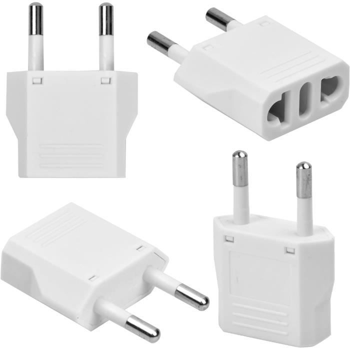 4 Pièces Adaptateur Prise France Vers Usa, Adaptateur De Voyage Pour ...
