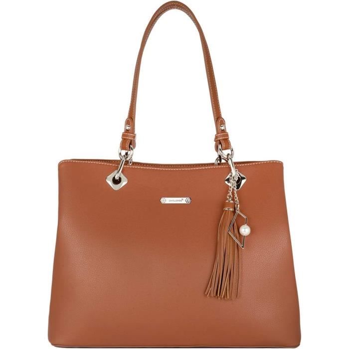 Sac Main Porté Épaule Cuir Femme