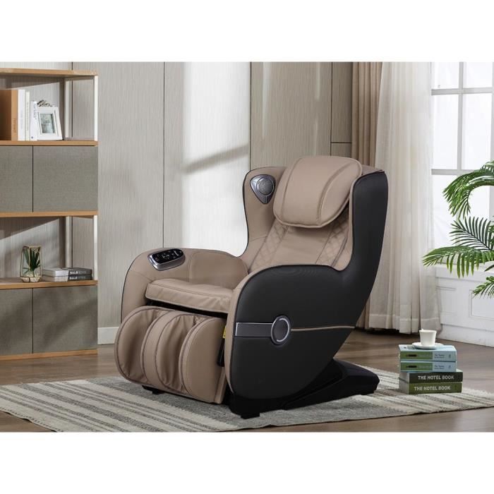 fauteuil massant - vente-unique - kasou - simili - bluetooth - leds - zéro gravité