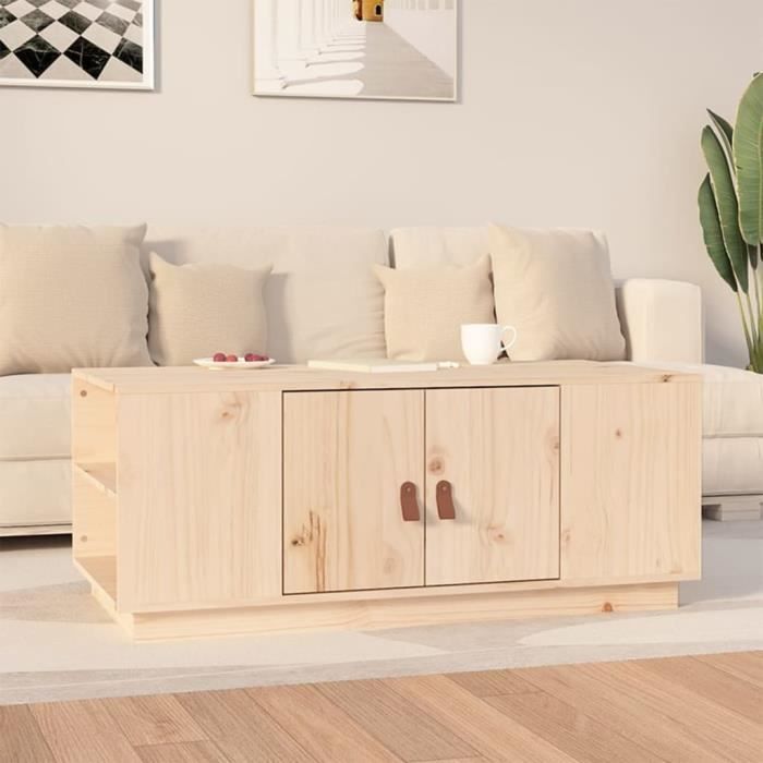 vidaXL Table basse 100x50x41 cm Bois massif de pin 818255