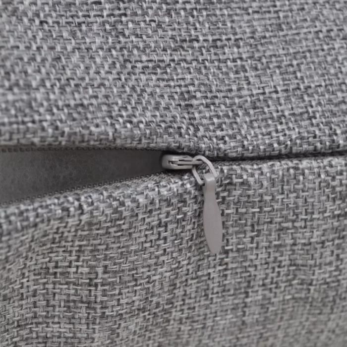 Housses de coussin 4 pcs Aspect de lin Anthracite 50x50 cm SWT