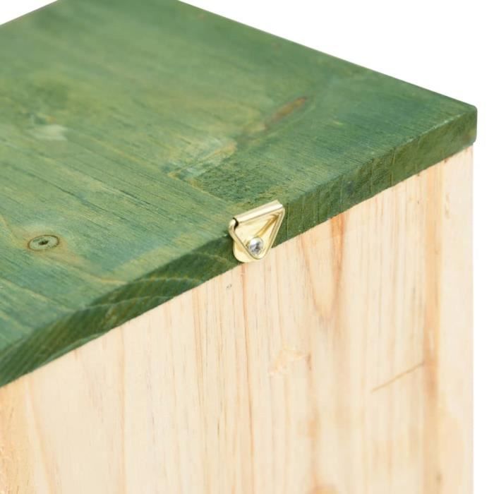 Generic Lot de 10 nichoirs en bois de sapin massif 12 x 12 x 22 cm