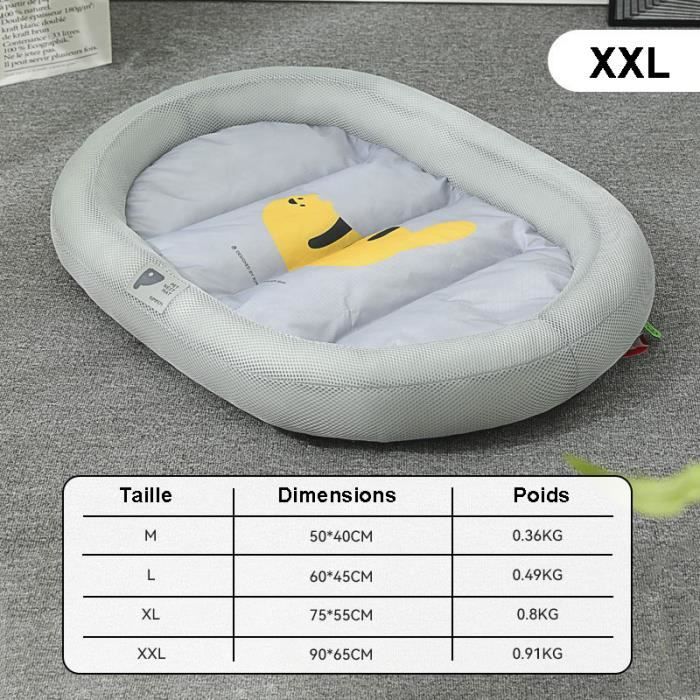 Comparer les prix de Tapis dété cool pour chien Nid pour animaux de compagnie résistant aux morsures et aux égratignures chat chien lit gris 90*65cm