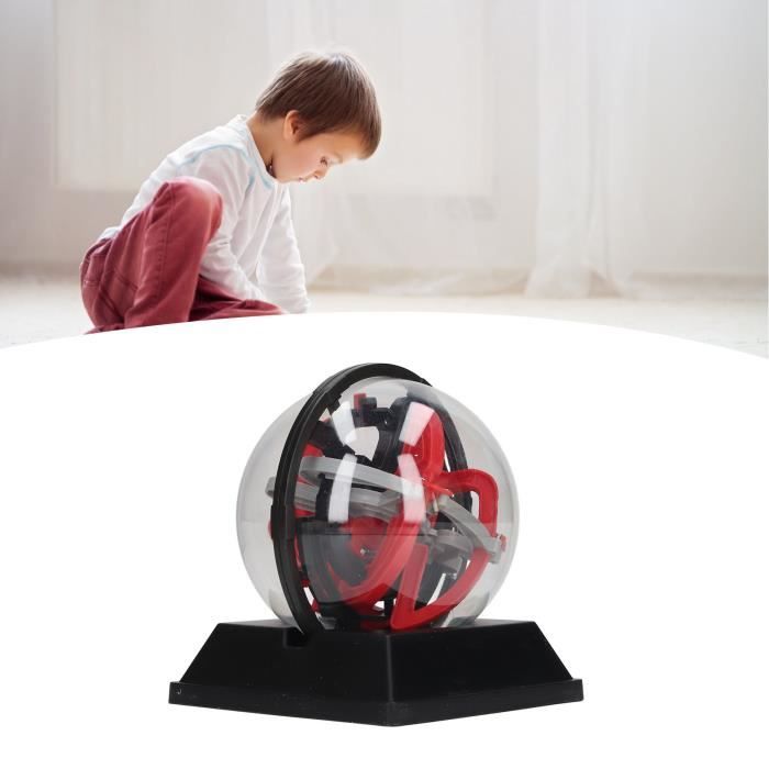Boule Labyrinthe 3D éducative - 56 Obstacles - Développe Concentration Et Patience - Jeu Anti-stress Pour Enfants Et Adultes