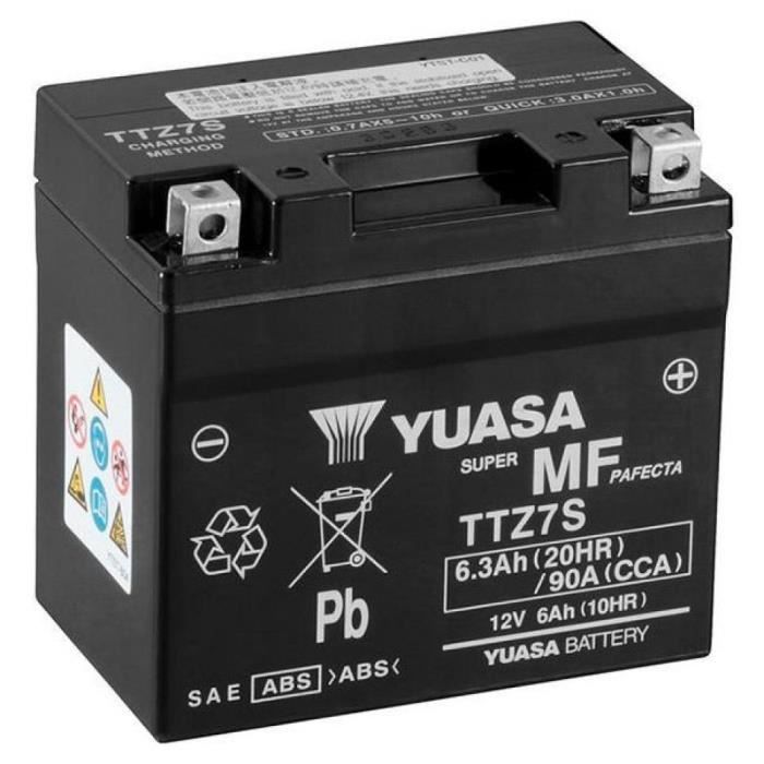 Batterie Yuasa pour Quad Kawasaki 450 Kfx R 2008 à 2014 YTZ7S-BS