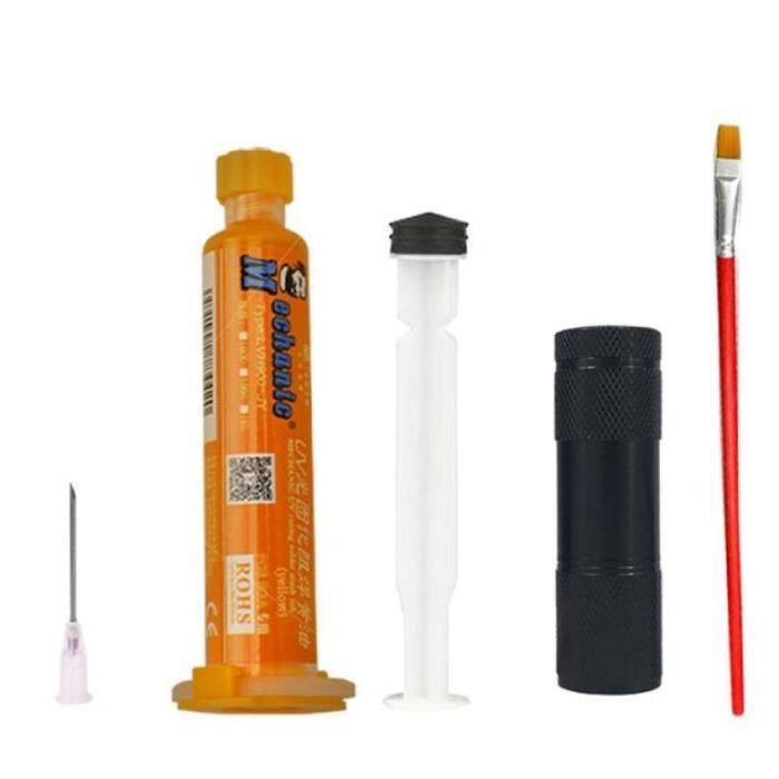 Encre Masque Soudure UV - Lot De 6 Flacons 10cc Pour Réparation PCB
