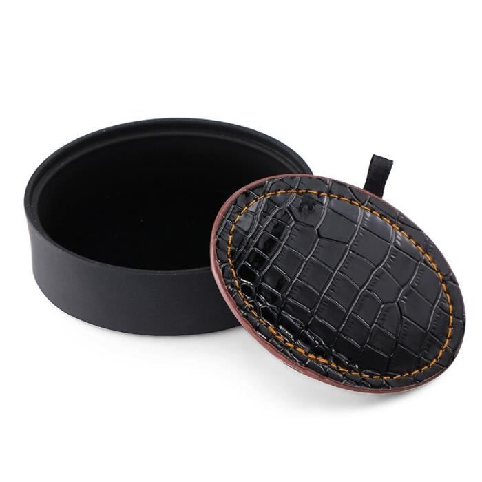 Étui/boîte Cadeau En Simili Cuir Noir Doublé Velours Pour Boutons De Manchette - Neuf Avec étiquette