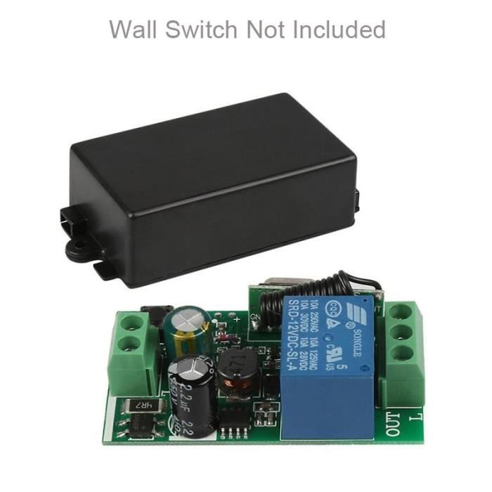 QIACHIP 433MHz DC 5V 6V 12V 24V 60V 1CH Wireless Remote Control RF Relay Module with 3 Transmitters, For On/Off Light, Open Door