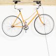 Support de rangement pour vélo Relaxdays - Ascenseur de garage pour VTT avec corde en nylon - Noir-1