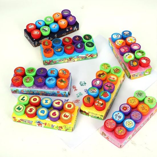 Mallette Tampons Alphabet JOUSTRA - Tampons auto-encrés ludiques et  éducatifs pour enfants de 4 ans et plus rouge - Joustra