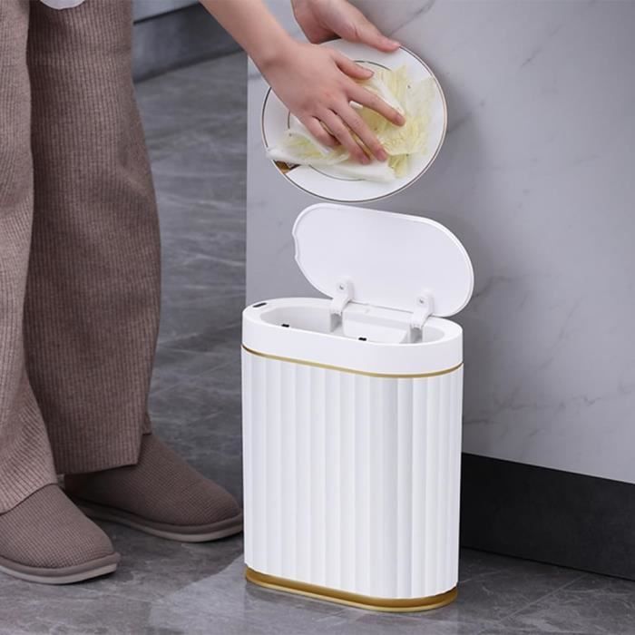 Acheter Poubelle intelligente de grande capacité, pour cuisine, salle de  bains, poubelle étanche à Induction automatique avec couvercle, poubelle  pour maison intelligente