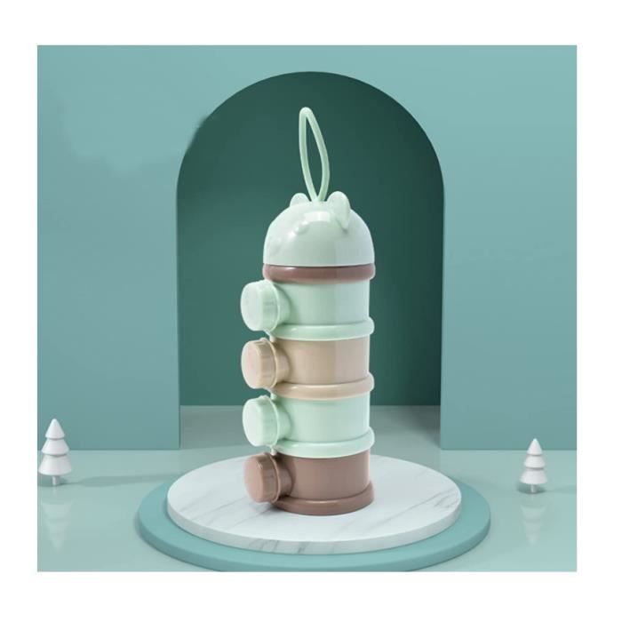 Distributeur De Lait En Poudre 5 Compartiments Empilables - Portable 21x7 Cm - Pour Sorties Avec Bébé