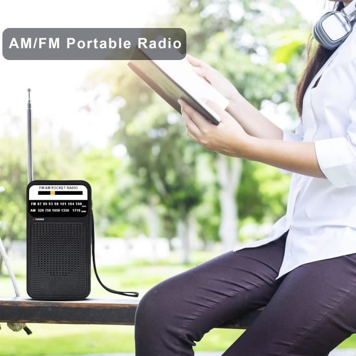Radio Portable, AM / FM-radio A Piles, Mini Radio Portable Avec Cran LCD /  indicateur de Signal, Transistor Radio De Poche Pour La Course Pied, La  Randon