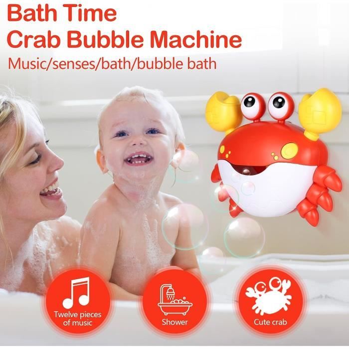 Jouet de bain crabe, bulle de jouet de bain pour bébé avec musique, bain de  machine