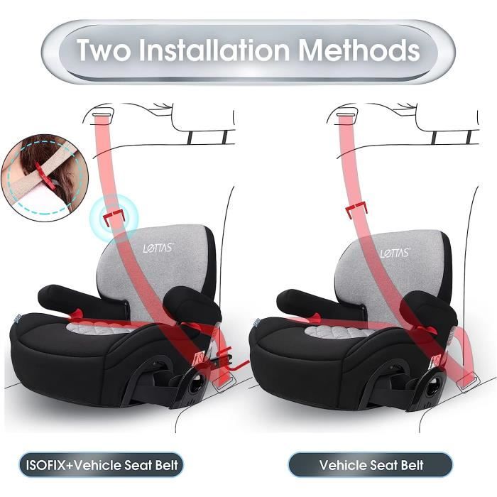 LETTAS Siège Auto ISOFIX Groupe 3 Rehausseur Voiture Enfant Dossier  Amovible (22-36kg, 6-12 ans), ECE R44-0441 - Achat / Vente siège auto SIEGE  AUTO - Cdiscount