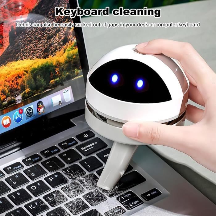 Mini Aspirateur De Table USB Rechargeable - 360°, Sans Fil, Pour Miettes, Clavier, Voiture