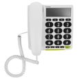 DORO Téléphone filaire PhoneEasy 312cs avec ID d'appelant - Blanc-2