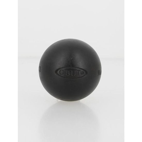 OBUT MATCH - Boule De Pétanque 76mm 730gr - Lisse, Acier Carbone, Jeu Complet 3 Boules + Jack + Sac