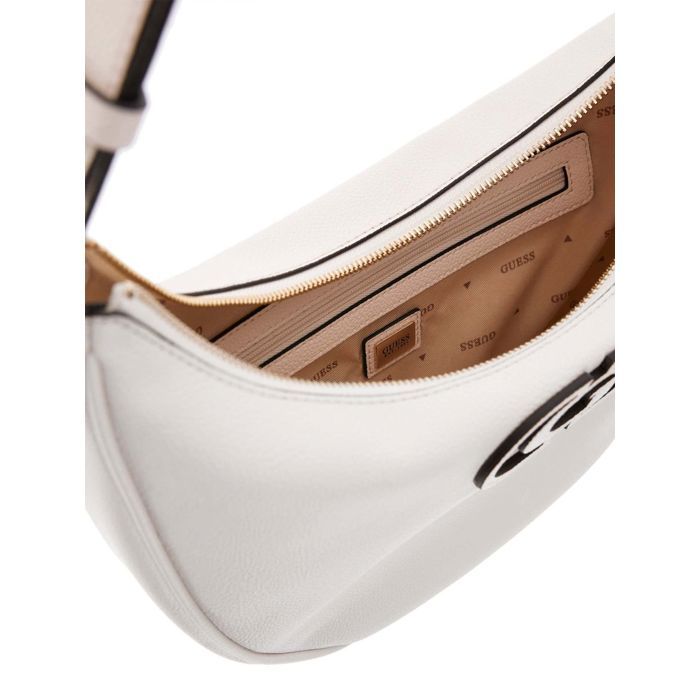 SAC À MAIN GUESS SACCHELLE HOBO - Couleur Lait, Simili Cuir - Taille Medium - Neuf Avec étiquettes