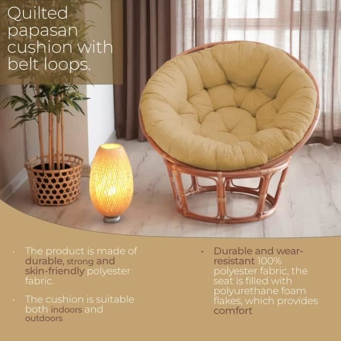 Coussin De Siège Rond En Paille Tressée - Diamètre 40 Cm - Naturel, Écologique - Pour Yoga, Méditation, Décoration