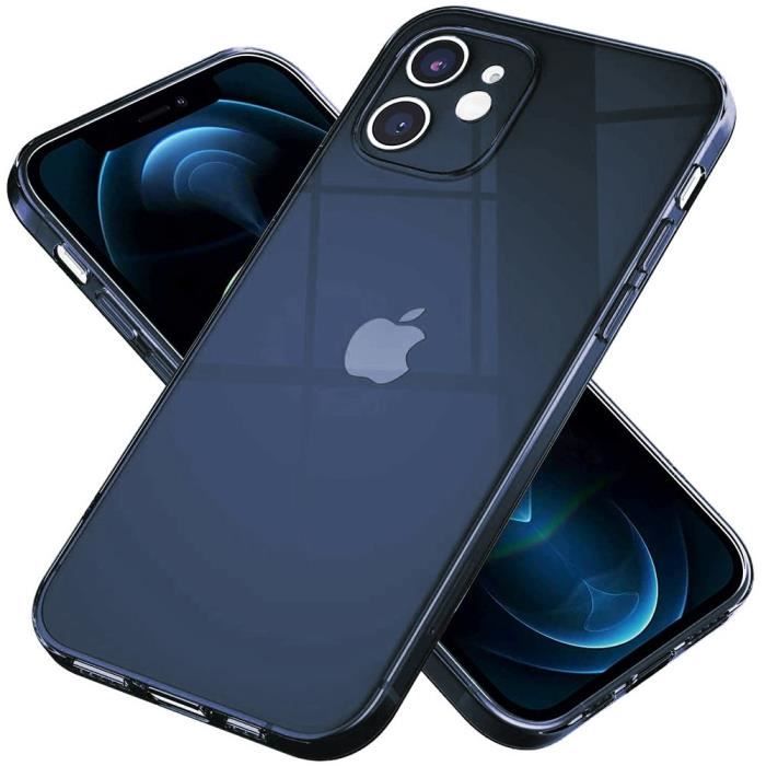 Generic Pochette IPhone 12 Pro Max transparent MagSaf anti-collision Haut  Qualité Bleu à prix pas cher