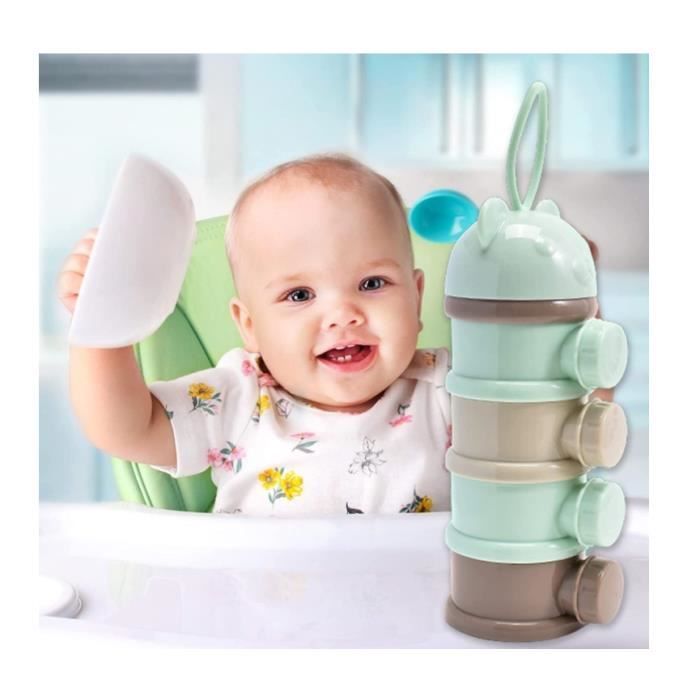 Doseur Lait En Poudre Renywosi - 4 Compartiments Empilables, 120ml Chacun - Sans BPA