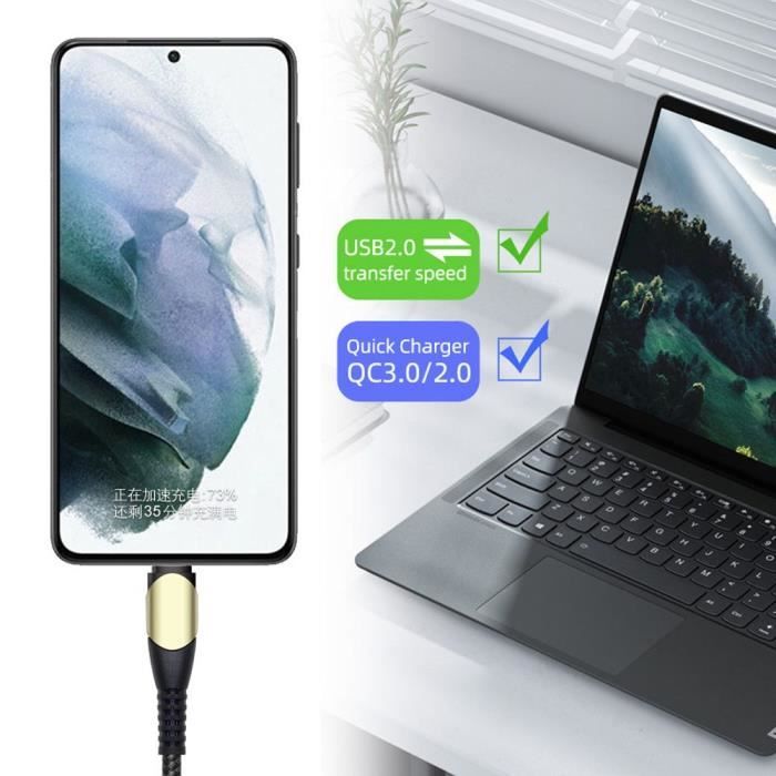 Cable USB-C pour Samsung Galaxy Note 10 Lite-Samsung Galaxy Note 20-Note 20  5G - Nylon Rose 1 Mètre - Yuan Yuan - Cdiscount Téléphonie