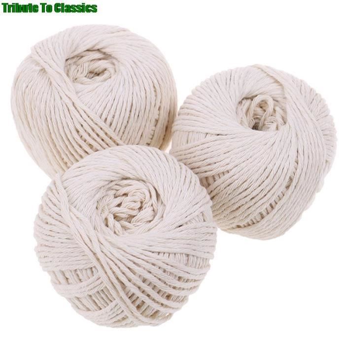 Ficelle Coton Qualité Alimentaire 75m | Pour Cuisine & BBQ | Cerclage Viande & Volaille | Artisanat