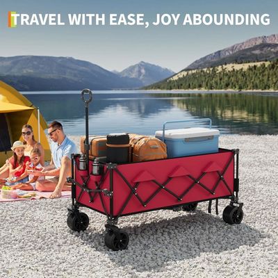Chariot de Plage Pliable, Chariot de Jardin de brouette de Grande