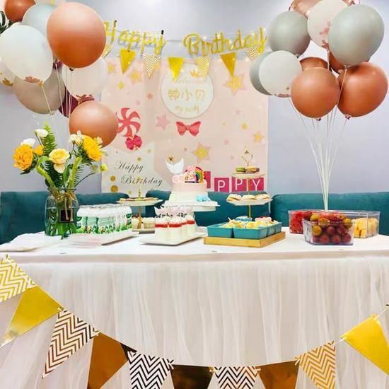 BALLON DECORATIF,14Pcs Silver Set--Support de ballon à hélium, décoration  de fête'anniversaire pour enfants, décor de Table de maria - Cdiscount  Maison