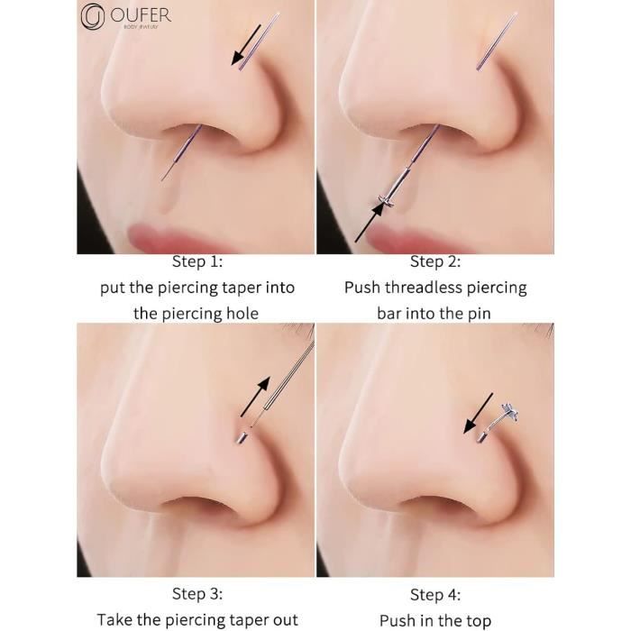 Titanium Helix Earring Flat Back Nose Rings Conch Tragus Piercings Jewellery Threadless Push In Labret Studs Cartilage Lip B u14347 Achat Vente piercing nez Titanium Helix Earring Flat Back Nose Rings...