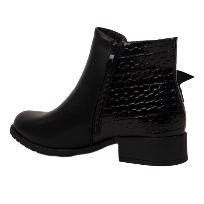 Bottine top noeud femme