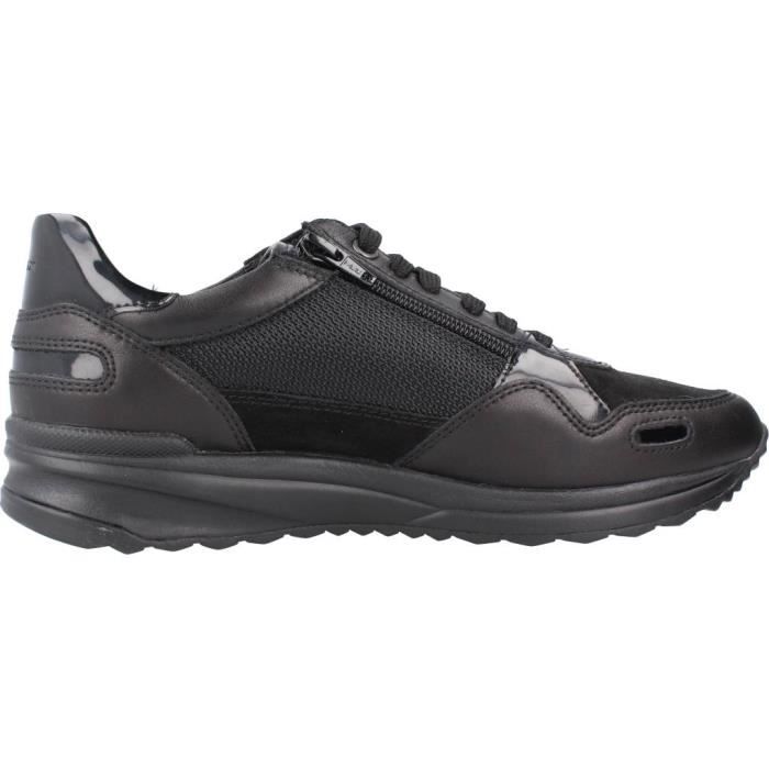 Basket Femme GEOX 126572 Noir Semelle int. Micro Gome Semelle ext. Peau Doublure Textile