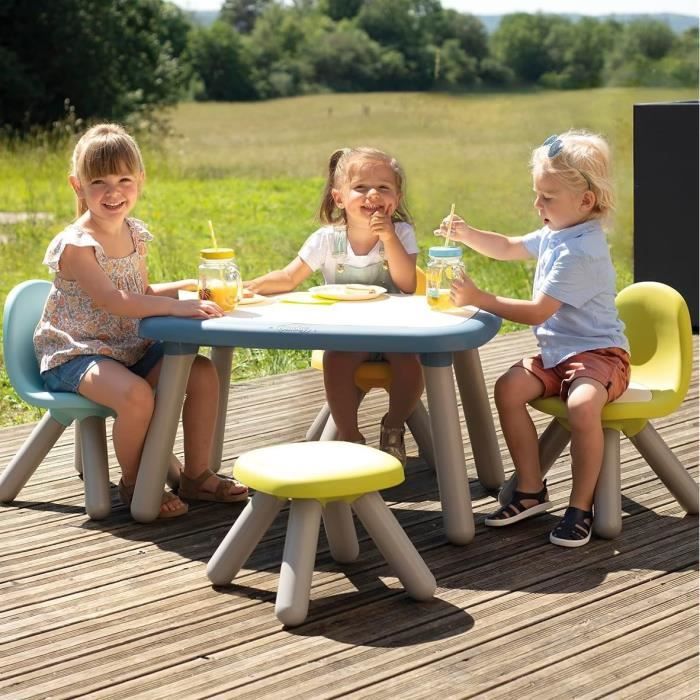 Smoby Table enfant Bleu Exterieur Interieur Traitement Anti UV Fabriquer en France Cdiscount Jeux Jouets