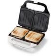 DOMO - Appareil à croque-monsieur XL DO9056C - 900W - Blanc - Revêtement antiadhésif - Fonction sandwichs x2-4