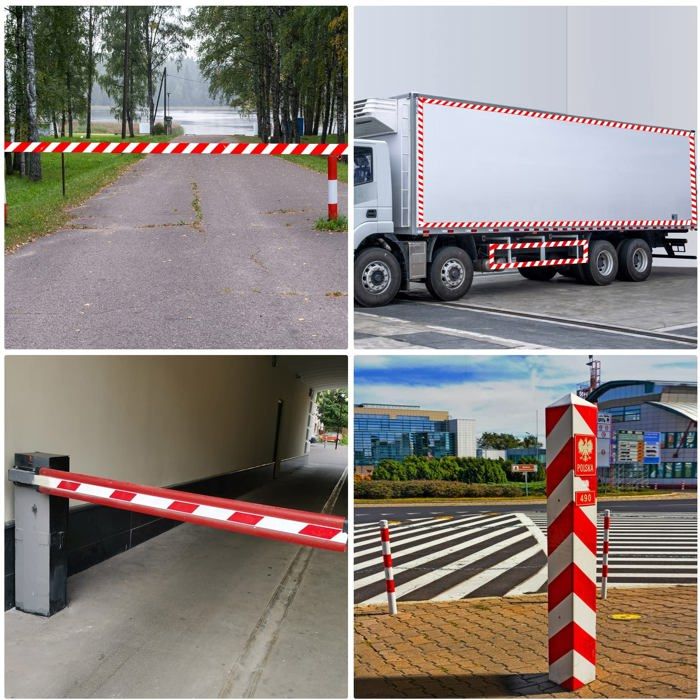 Ruban Adhésif Réfléchissant De Signalisation Rouge Et Blanc Clouté - Marque StickersLab - Neuf - Fabriqué En Allemagne