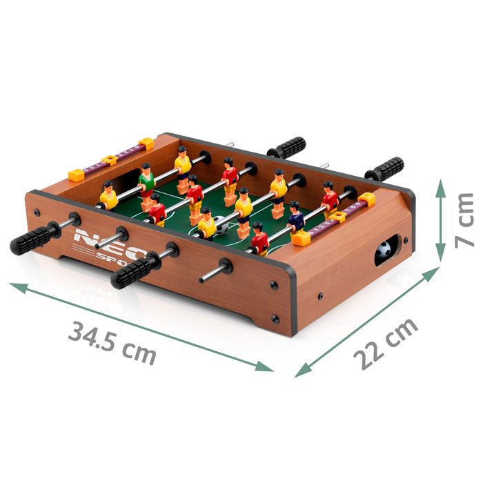Table Baby-foot HOMCOM Pour Enfants – 18 Joueurs, 2 Ballons, Dès 6 Ans, 69x37x24 Cm