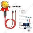 Câble Lightning pour HDMI HDTV Câble Adaptateur AV 1080p pour iPad Air Pro-accessoire câble vidéo et audio  COSwk31276-0