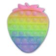 [KAEESI®]Fidget Toy Pop It Silicone Anti Stress Bubble Fidget Sensory Jouet Sensoriel à Bulles Relaxant – Glitter Paillettes -Fruit-0
