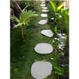 5 pas japonais en pierre galet de rivière - WANDA COLLECTION - Ovale - Gris - Allée de jardin-0